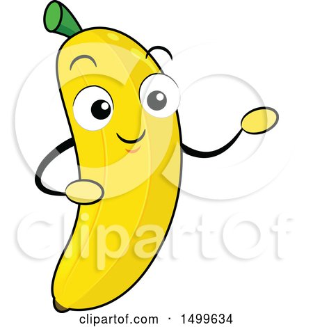 Clipart of a Banana Character Mascot - Royalty Free Vector Illustration by BNP Design Studio
