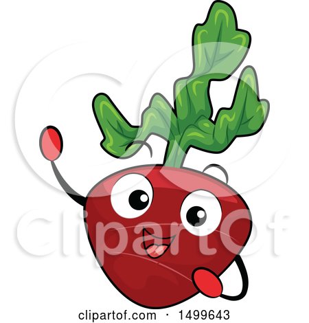 Clipart of a Happy Radish Character Mascot - Royalty Free Vector Illustration by BNP Design Studio