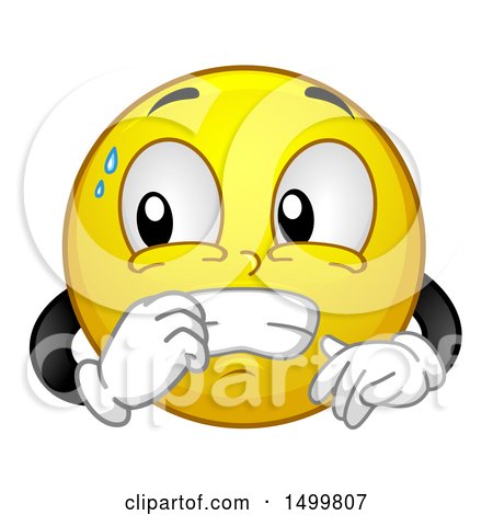 Smiley Emoticon Emoji Nervously Biting His Nails Posters, Art Prints by ...