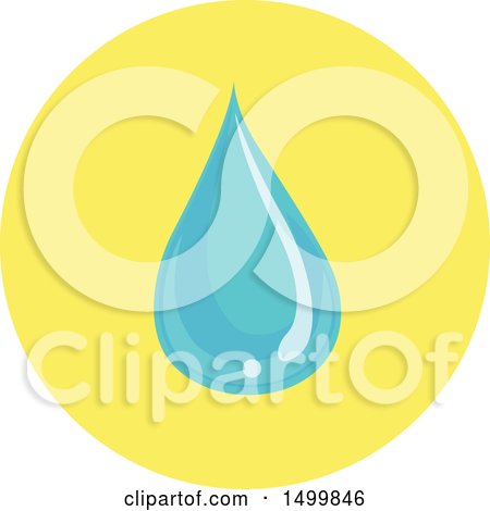 Clipart of a Hand Washing Waterdrop Icon - Royalty Free Vector Illustration by BNP Design Studio