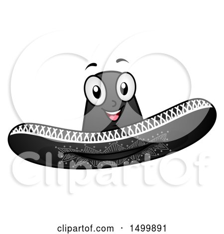 Clipart of a Happy Mariachi Hat Mascot Character - Royalty Free Vector Illustration by BNP Design Studio
