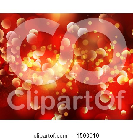 Clipart of a Red Christmas Flare Background - Royalty Free Illustration by KJ Pargeter