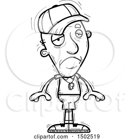 Clipart of a Sad Senior Male Coach - Royalty Free Vector Illustration by Cory Thoman