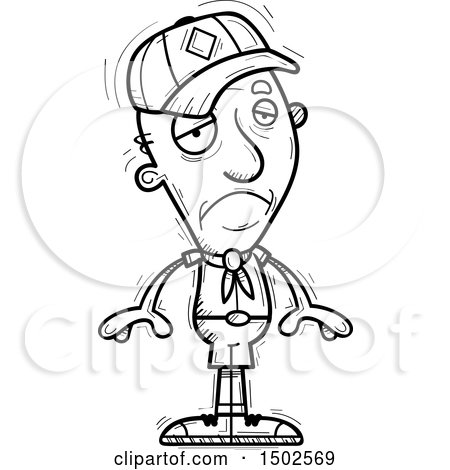 Clipart of a Sad Senior Male Scout - Royalty Free Vector Illustration by Cory Thoman