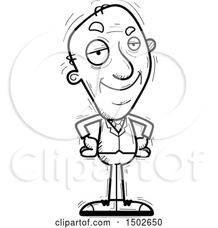 Clipart of a Confident  Senior Business Man - Royalty Free Vector Illustration by Cory Thoman