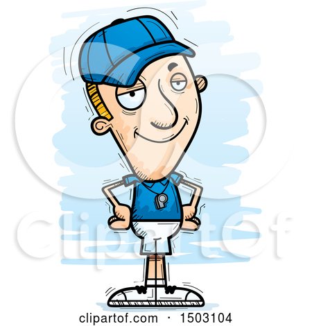 Clipart of a Confident White Male Basketball Player - Royalty Free Vector Illustration by Cory Thoman