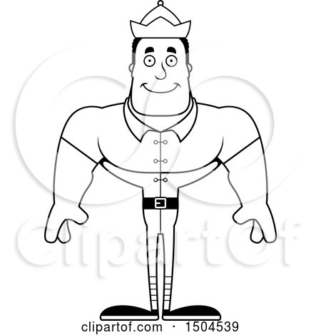 Clipart of a Black and White Happy Buff African American Male Christmas Elf - Royalty Free Vector Illustration by Cory Thoman
