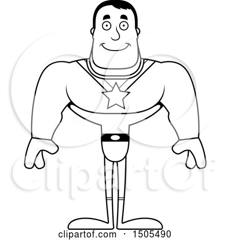Clipart of a Black and White Happy Buff Male Super Hero - Royalty Free Vector Illustration by Cory Thoman