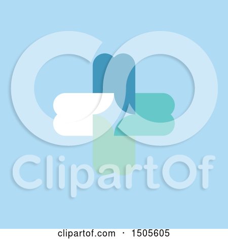 Clipart of a Tooth Cross Dental Design - Royalty Free Vector Illustration by elena