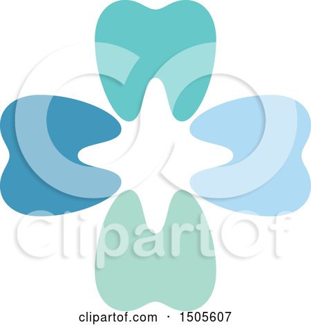 Clipart of a Tooth Cross Dental Design - Royalty Free Vector Illustration by elena