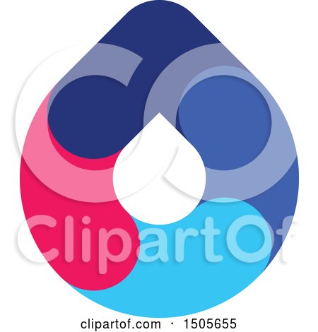 Clipart of a Water Drop Design - Royalty Free Vector Illustration by elena