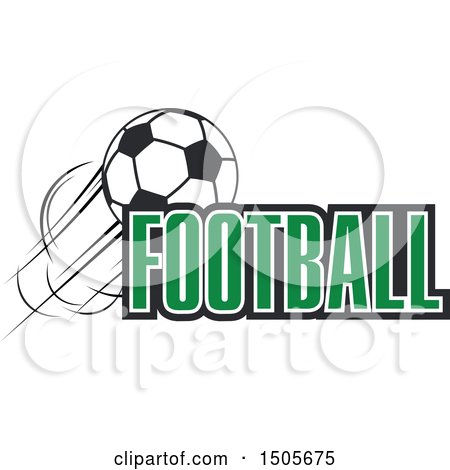 Clipart of a Soccer Ball and Text Design - Royalty Free Vector Illustration by Vector Tradition SM