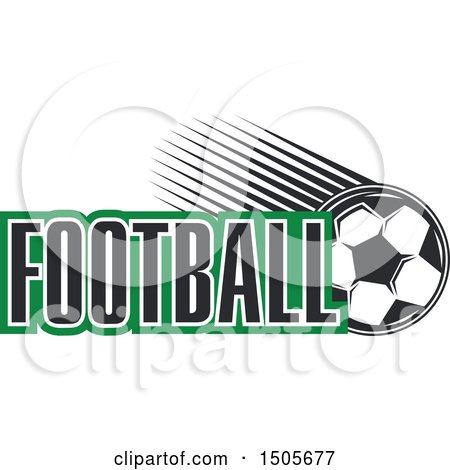 Clipart of a Soccer Ball and Text Design - Royalty Free Vector Illustration by Vector Tradition SM