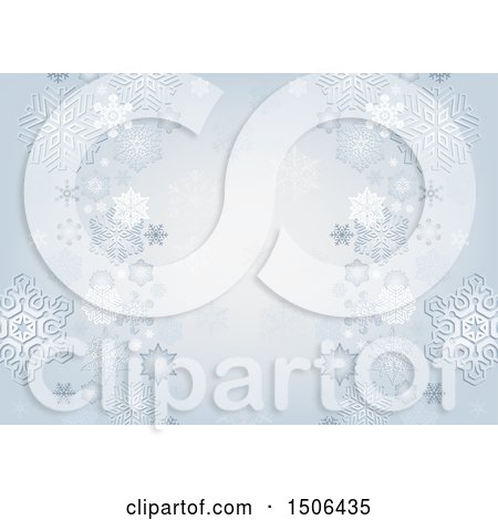 Clipart of a Christmas Background with Snowflakes - Royalty Free Vector Illustration by dero