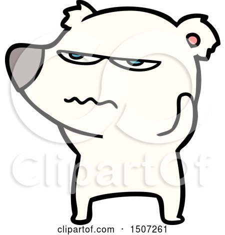 Angry Bear Polar Cartoon by lineartestpilot