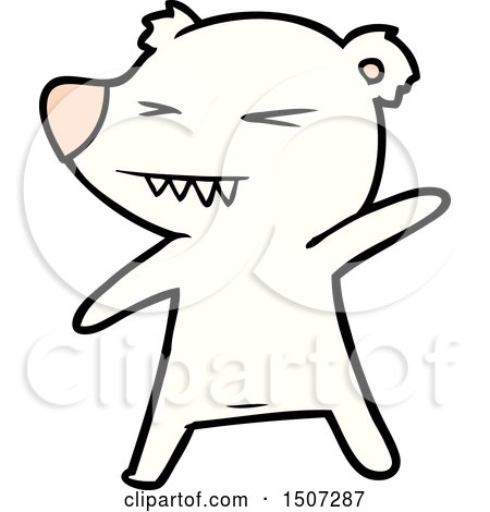 Angry Polar Bear Cartoon by lineartestpilot