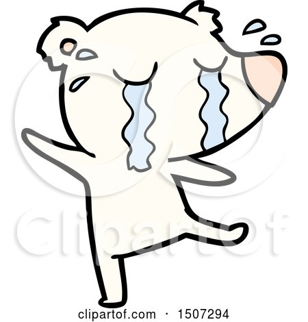 Cartoon Crying Polar Bear by lineartestpilot