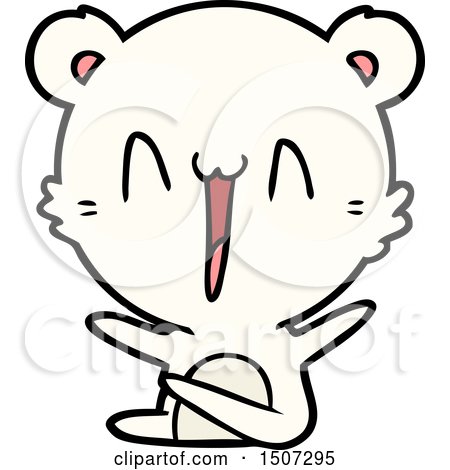 Laughing Polar Bear Cartoon by lineartestpilot