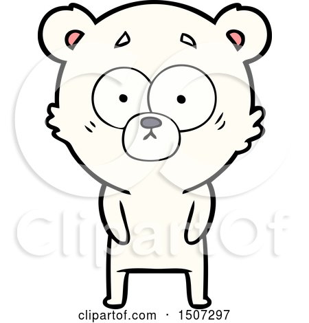 Surprised Polar Bear Cartoon by lineartestpilot