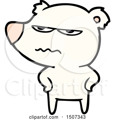 Angry Bear Polar Cartoon by lineartestpilot