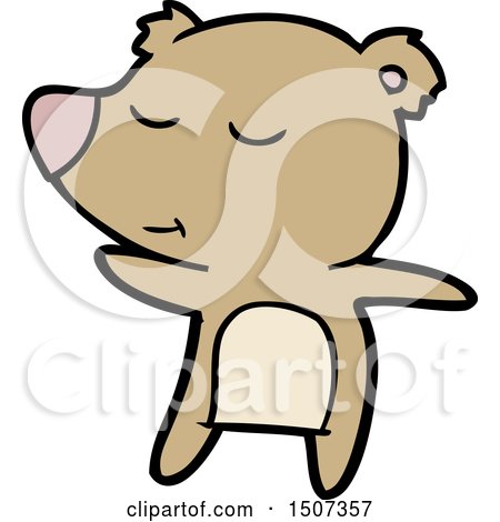 Happy Cartoon Bear by lineartestpilot