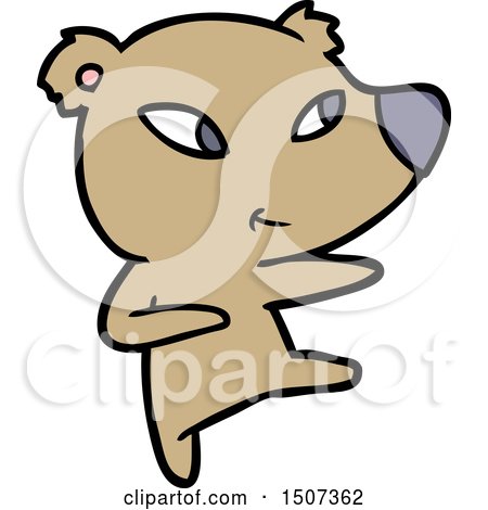 Cute Cartoon Bear by lineartestpilot