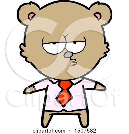 Bear Boss Cartoon by lineartestpilot
