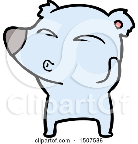 Cartoon Whistling Bear by lineartestpilot