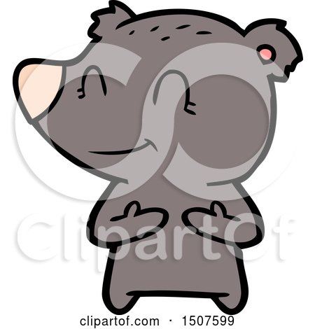 Friendly Bear Cartoon by lineartestpilot