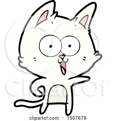 Funny Cartoon Cat by lineartestpilot