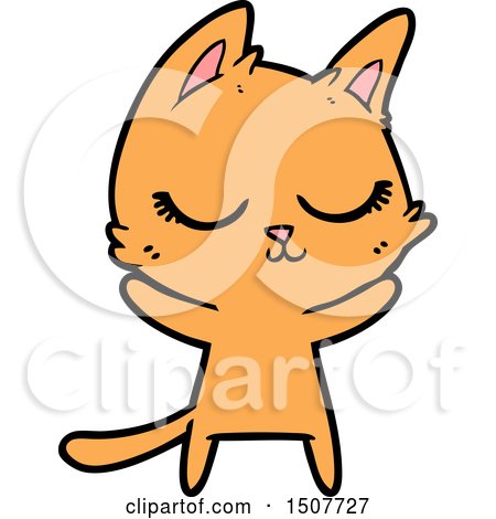 Calm Cartoon Cat by lineartestpilot