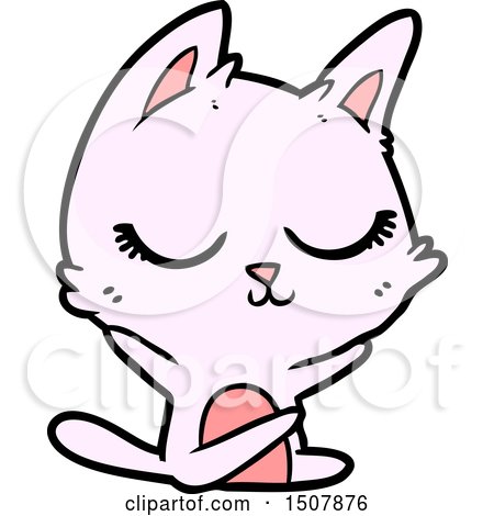 Calm Cartoon Cat by lineartestpilot