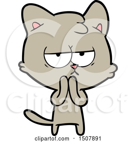 Bored Cartoon Cat by lineartestpilot