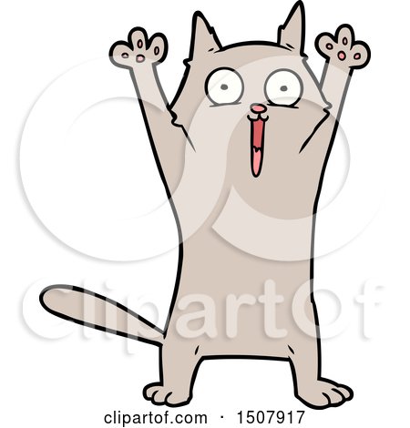 Cartoon Happy Cat by lineartestpilot