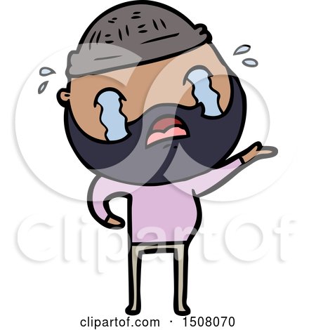 Cartoon Bearded Man Crying by lineartestpilot #1508070