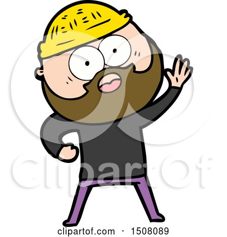 Cartoon Bearded Man by lineartestpilot