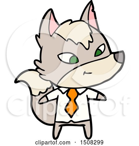 Friendly Cartoon Wolf Manager by lineartestpilot