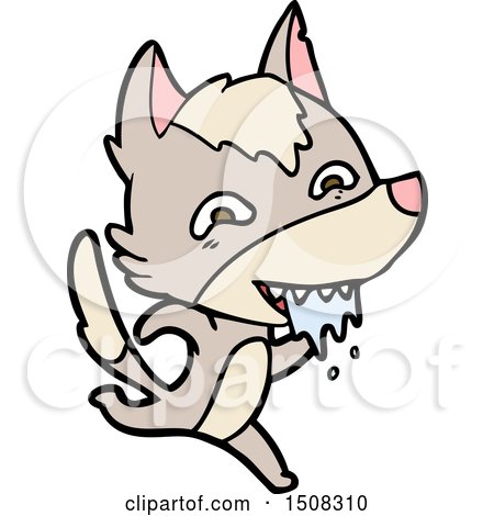Cartoon Hungry Wolf Running by lineartestpilot