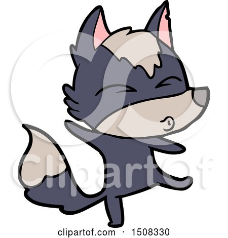 Cartoon Wolf Pouting by lineartestpilot