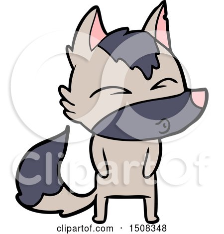 Cartoon Wolf Pouting by lineartestpilot
