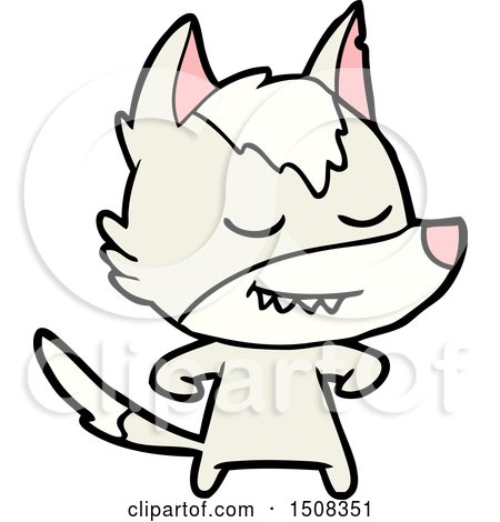 Friendly Cartoon Wolf by lineartestpilot