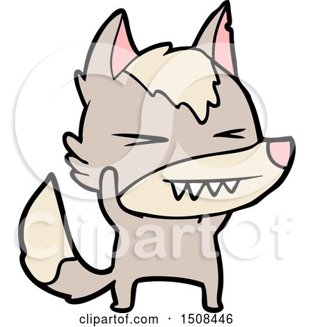 Angry Wolf Cartoon by lineartestpilot