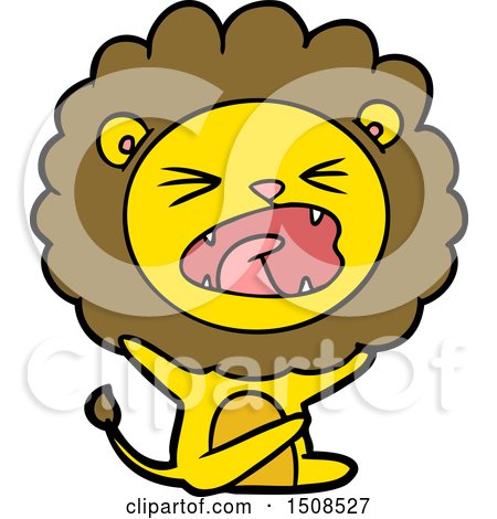 Cartoon Lion Throwing Tantrum by lineartestpilot