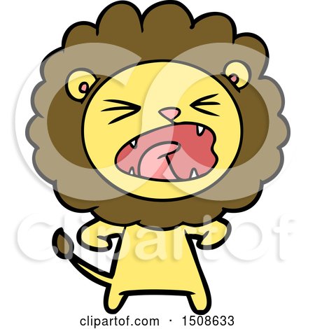 Cartoon Angry Lion Posters, Art Prints by - Interior Wall Decor #1508633