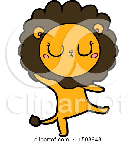 Cartoon Lion Dancing by lineartestpilot