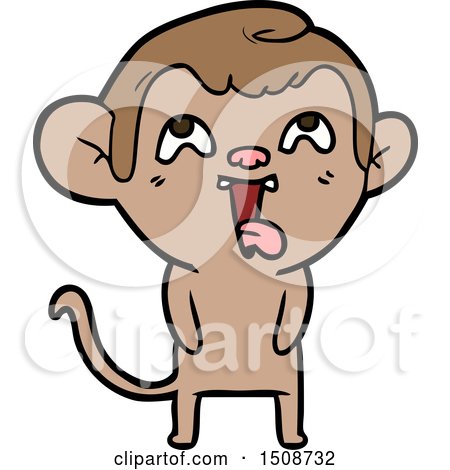 Crazy Cartoon Monkey by lineartestpilot