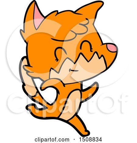 Cartoon Friendly Fox by lineartestpilot
