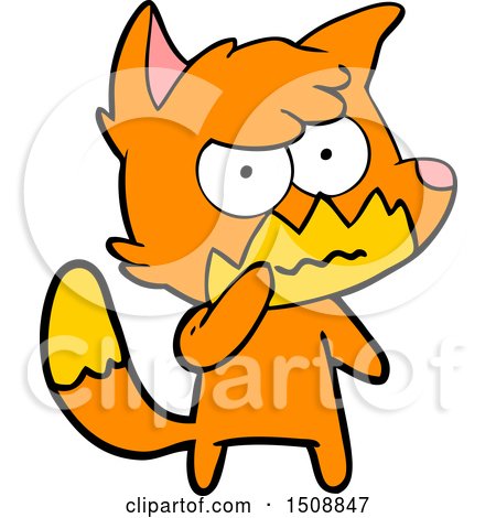 Cartoon Annoyed Fox by lineartestpilot