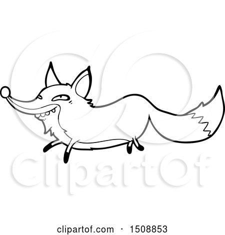 Cartoon Sly Fox by lineartestpilot