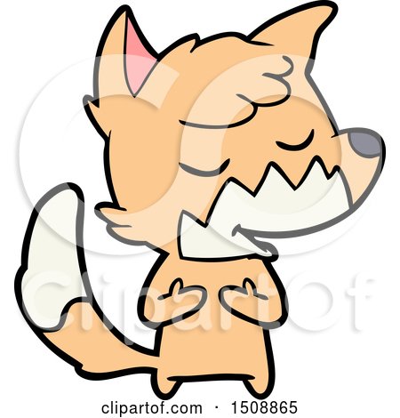 Friendly Cartoon Fox by lineartestpilot